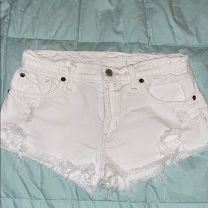Ralph Lauren white denim shorts